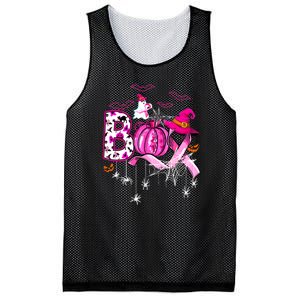 Halloween Boo Pumpkin Ribbon Witch Breast Cancer Gift Mesh Reversible Basketball Jersey Tank