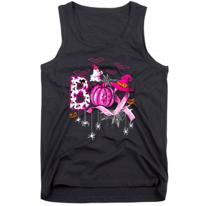 Halloween Boo Pumpkin Ribbon Witch Breast Cancer Gift Tank Top