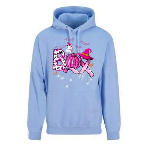 Halloween Boo Pumpkin Ribbon Witch Breast Cancer Gift Unisex Surf Hoodie