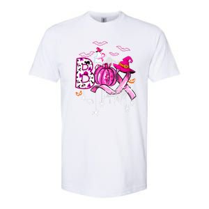 Halloween Boo Pumpkin Ribbon Witch Breast Cancer Gift Softstyle CVC T-Shirt