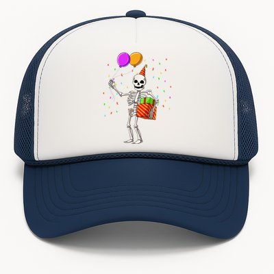 Halloween Birthday Party Outfit Skeleton Birthday Party Trucker Hat