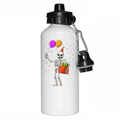 Halloween Birthday Party Outfit Skeleton Birthday Party Aluminum Water Bottle