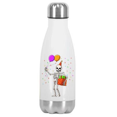 Halloween Birthday Party Outfit Skeleton Birthday Party Stainless Steel Insulated Water Bottle