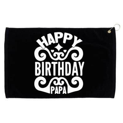 Happy Birthday Papa, World's Best Papa Gift For Dad Fathers Day Grommeted Golf Towel