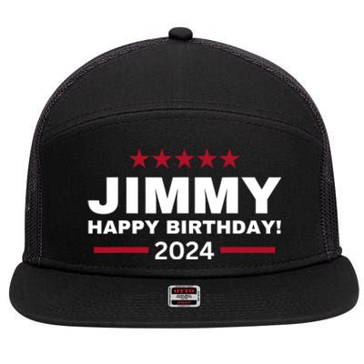 Happy Birthday President Jimmy Carter 1976 Trending America 7 Panel Mesh Trucker Snapback Hat