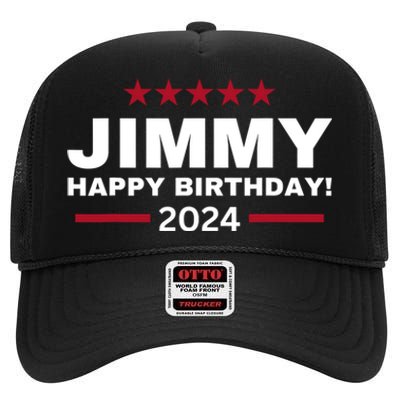 Happy Birthday President Jimmy Carter 1976 Trending America High Crown Mesh Back Trucker Hat