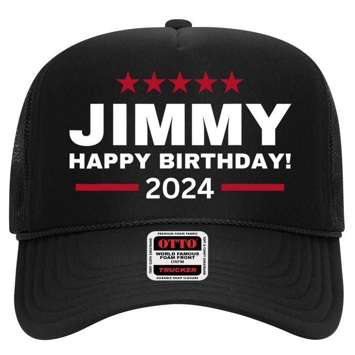 Happy Birthday President Jimmy Carter 1976 Trending America High Crown Mesh Back Trucker Hat