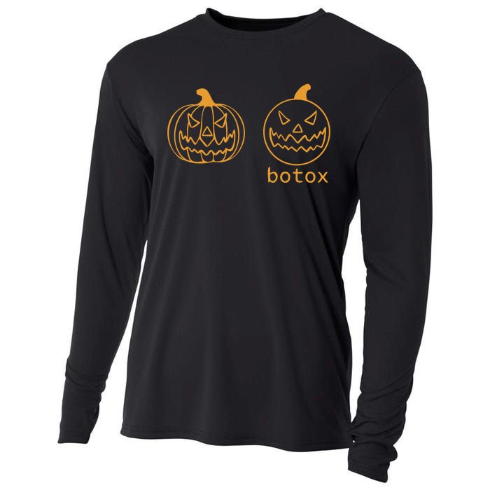 Halloween Botox Pumpkin Funny Cooling Performance Long Sleeve Crew