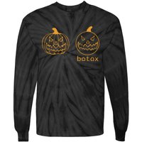 Halloween Botox Pumpkin Funny Tie-Dye Long Sleeve Shirt