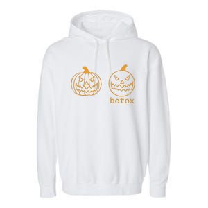 Halloween Botox Pumpkin Funny Garment-Dyed Fleece Hoodie