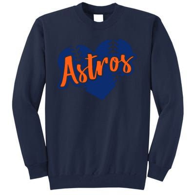 Houston Baseball Retro HOU Retro Heart Tall Sweatshirt