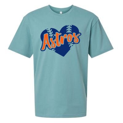 Houston Baseball Retro HOU Retro Heart Sueded Cloud Jersey T-Shirt