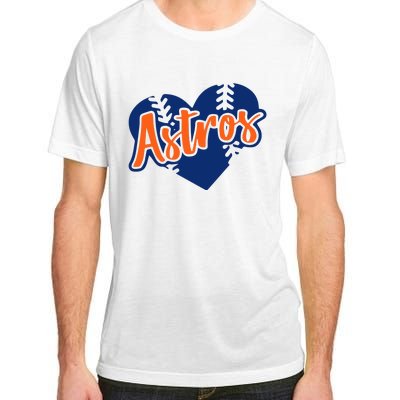 Houston Baseball Retro HOU Retro Heart Adult ChromaSoft Performance T-Shirt