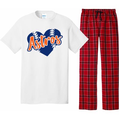 Houston Baseball Retro HOU Retro Heart Pajama Set