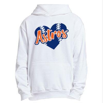 Houston Baseball Retro HOU Retro Heart Urban Pullover Hoodie