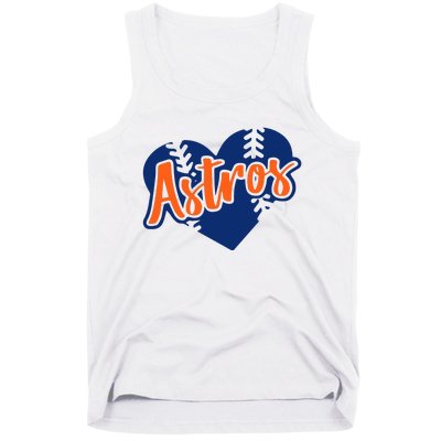 Houston Baseball Retro HOU Retro Heart Tank Top