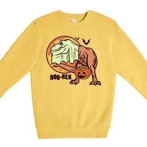 Halloween Boo Rex Trex Dinosaur Ghost Premium Crewneck Sweatshirt