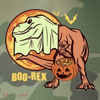 Halloween Boo Rex Trex Dinosaur Ghost Legacy Tie Dye Trucker Hat