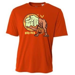 Halloween Boo Rex Trex Dinosaur Ghost Cooling Performance Crew T-Shirt