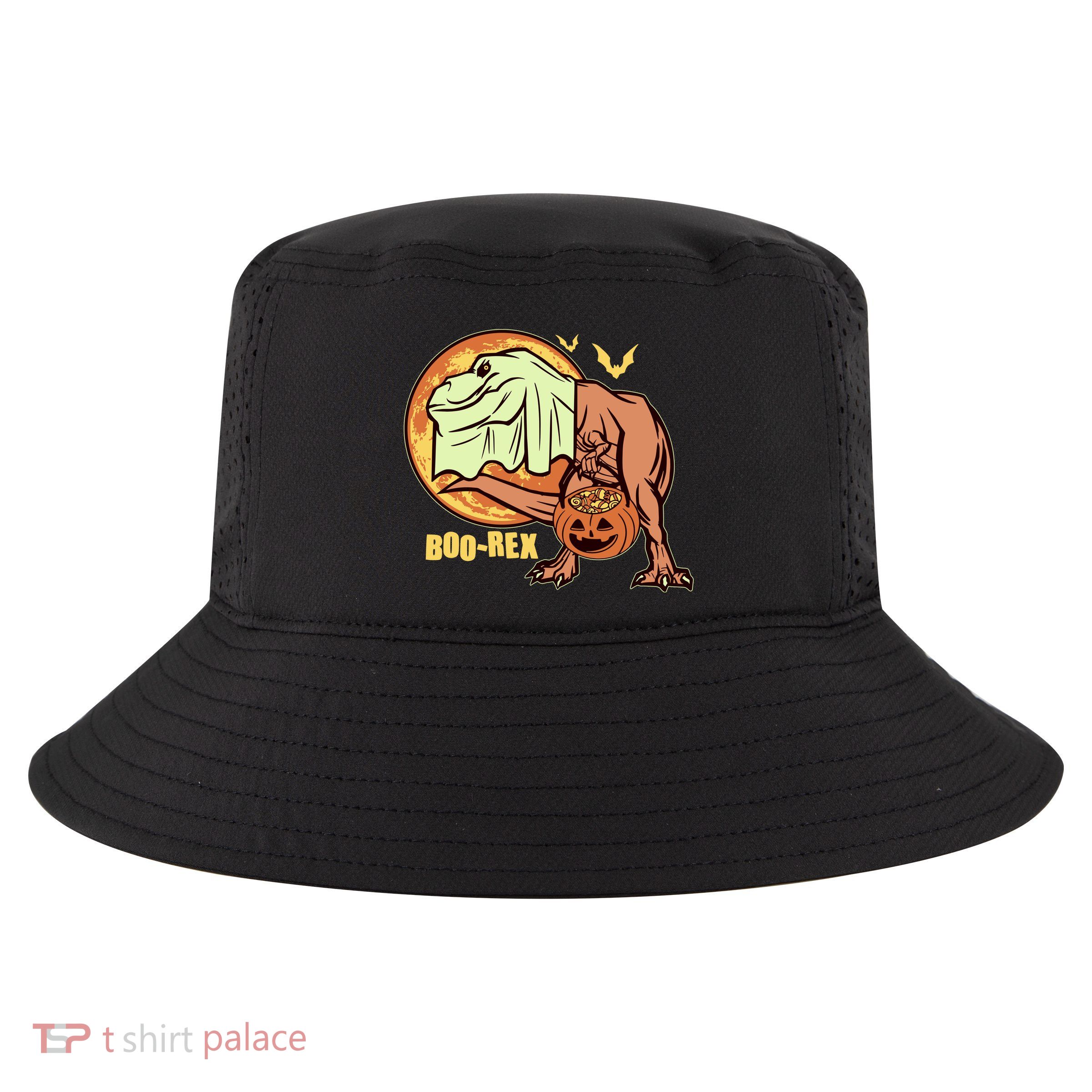 Halloween Boo Rex Trex Dinosaur Ghost Cool Comfort Performance Bucket Hat