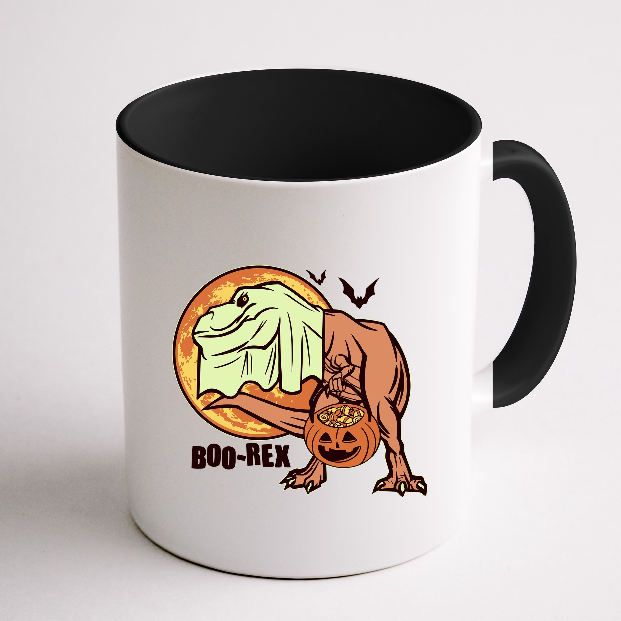Halloween Boo Rex Trex Dinosaur Ghost Mug