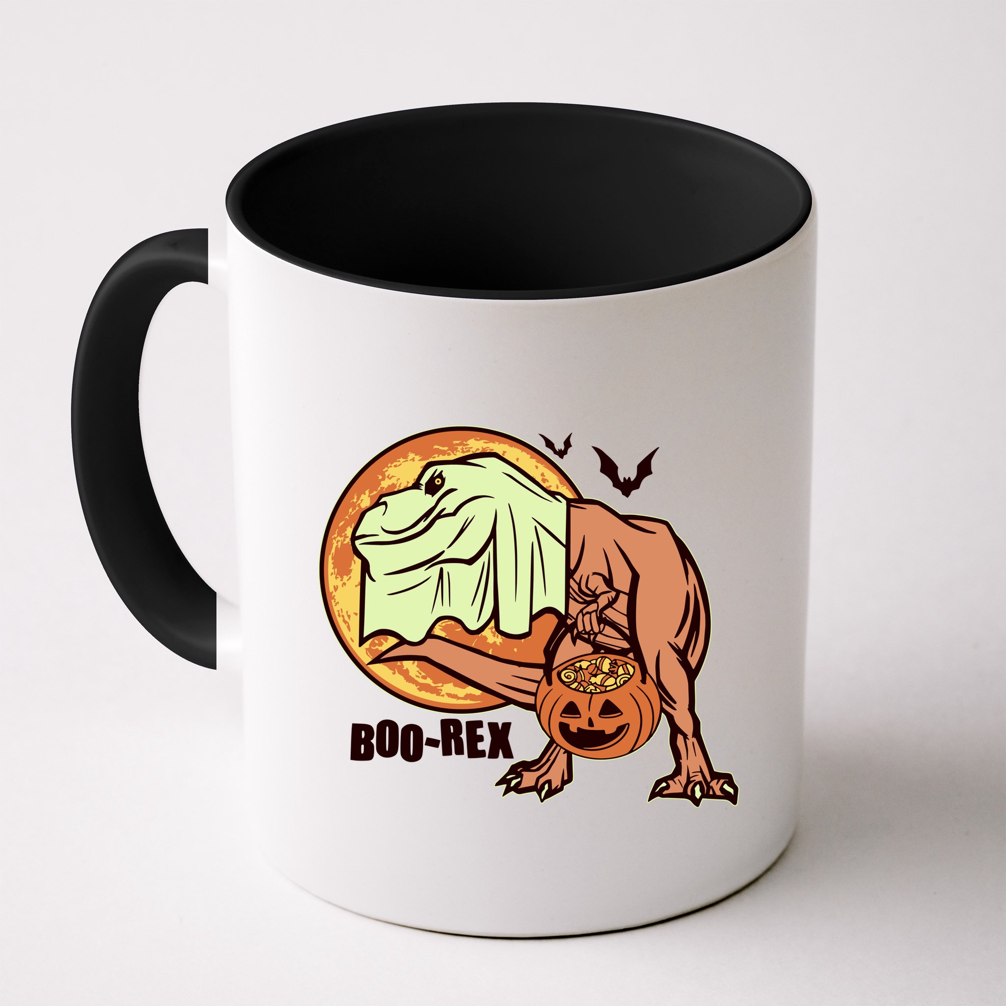 Halloween Boo Rex Trex Dinosaur Ghost Mug