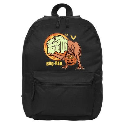 Halloween Boo Rex Trex Dinosaur Ghost 16 in Basic Backpack