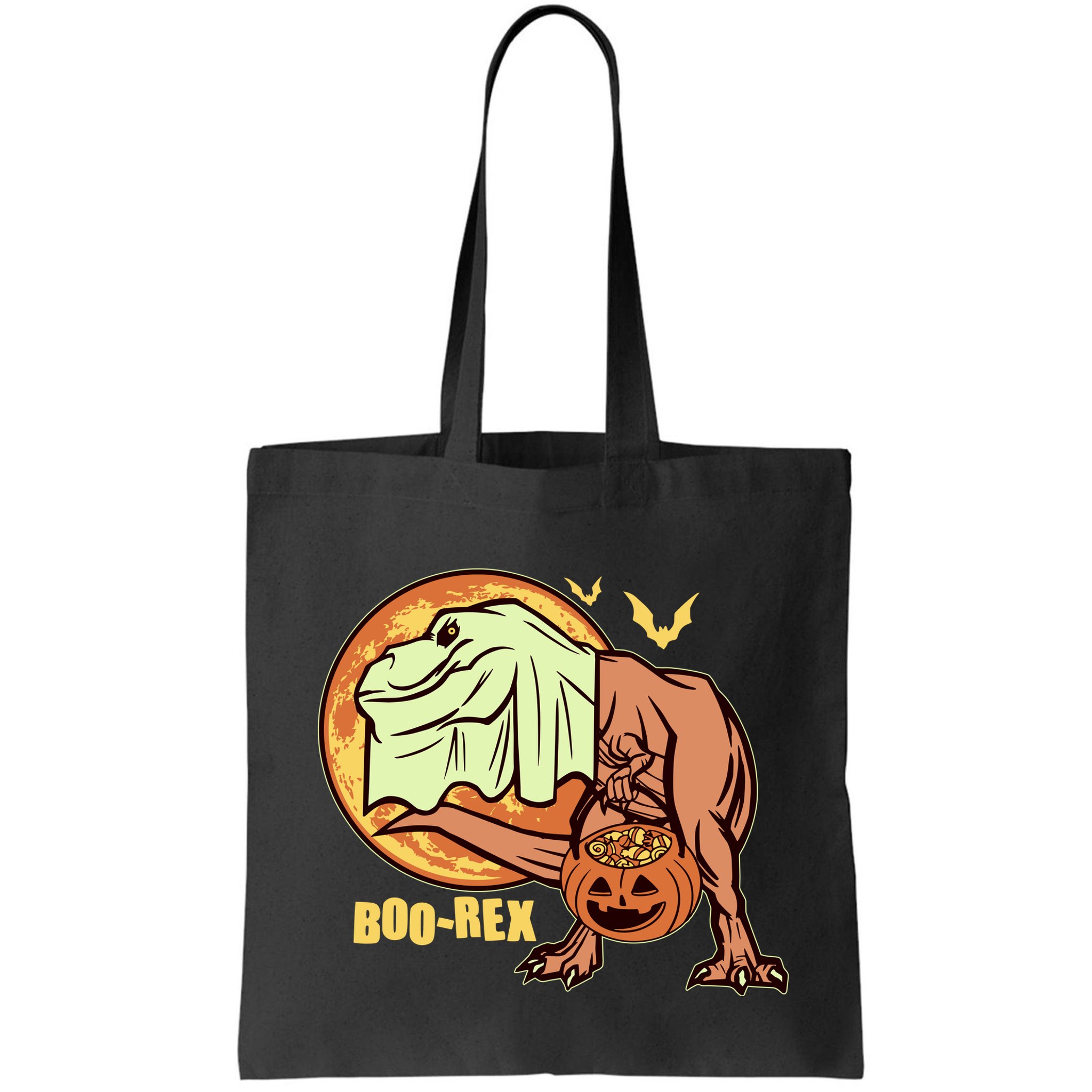 Halloween Boo Rex Trex Dinosaur Ghost Bag