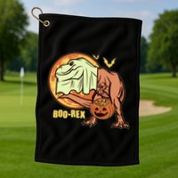 Halloween Boo Rex Trex Dinosaur Ghost Golf Towel