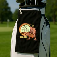 Halloween Boo Rex Trex Dinosaur Ghost Golf Towel