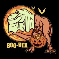 Halloween Boo Rex Trex Dinosaur Ghost Women's Crop Top Tee