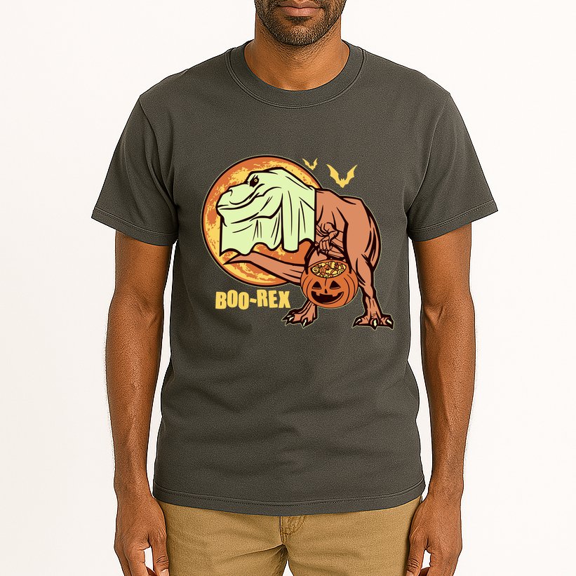 Halloween Boo Rex Trex Dinosaur Ghost Tall T-Shirt