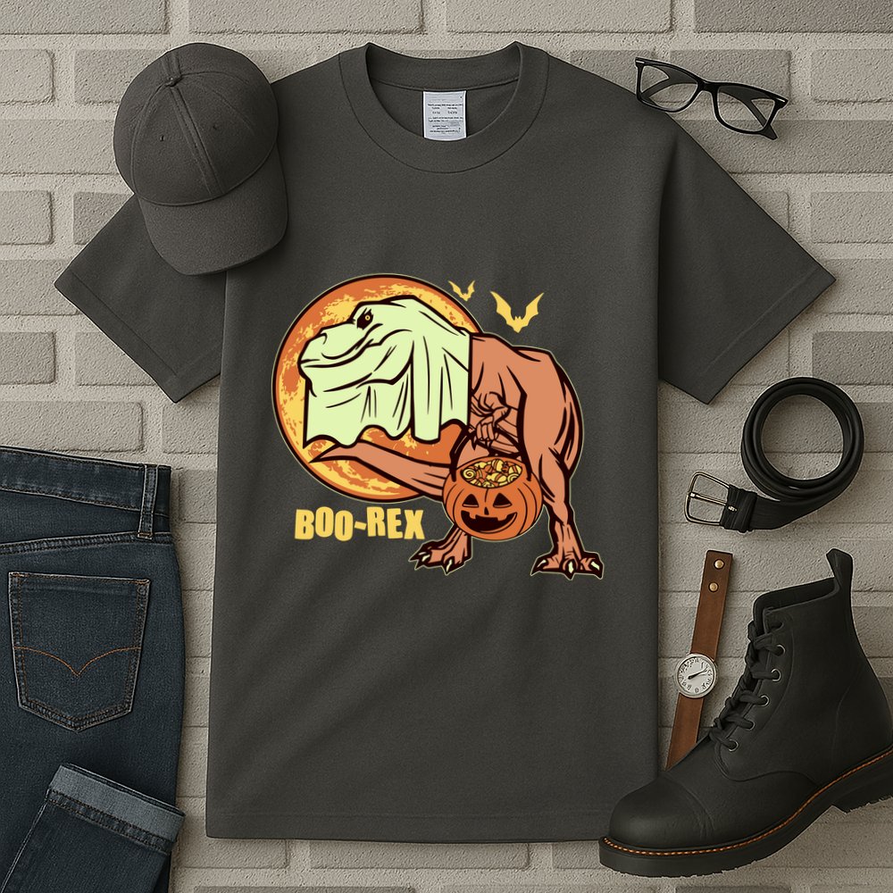 Halloween Boo Rex Trex Dinosaur Ghost Tall T-Shirt