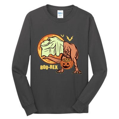 Halloween Boo Rex Trex Dinosaur Ghost Tall Long Sleeve T-Shirt