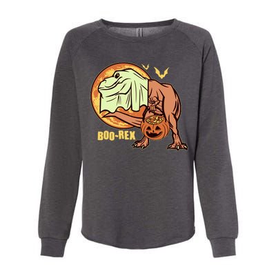 Halloween Boo Rex Trex Dinosaur Ghost Womens California Wash Sweatshirt