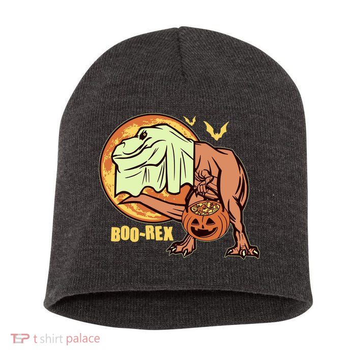 Halloween Boo Rex Trex Dinosaur Ghost Short Acrylic Beanie