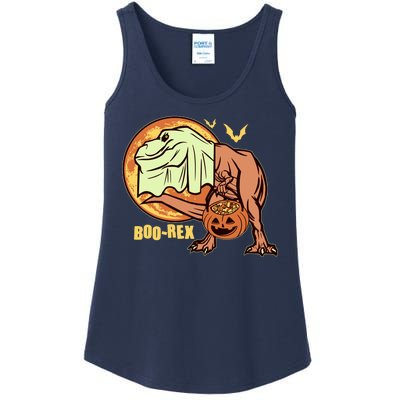 Halloween Boo Rex Trex Dinosaur Ghost Ladies Essential Tank