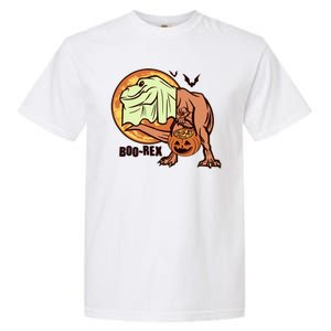 Halloween Boo Rex Trex Dinosaur Ghost Garment-Dyed Heavyweight T-Shirt