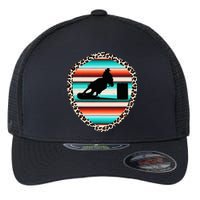 Horse Barrel Racing Serape Leopard Pattern Rodeo Cowgirl Flexfit Unipanel Trucker Cap