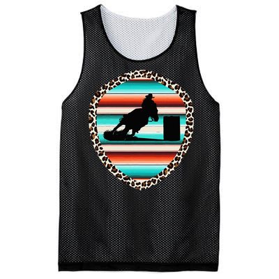 Horse Barrel Racing Serape Leopard Pattern Rodeo Cowgirl Mesh Reversible Basketball Jersey Tank