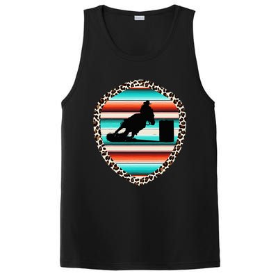 Horse Barrel Racing Serape Leopard Pattern Rodeo Cowgirl PosiCharge Competitor Tank