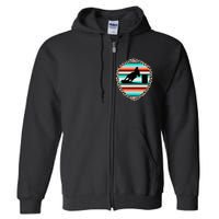 Horse Barrel Racing Serape Leopard Pattern Rodeo Cowgirl Full Zip Hoodie