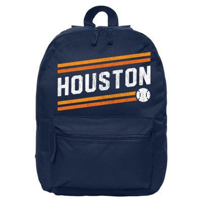 Houston Baseball Retro Vintage 16 in Basic Backpack
