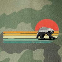 Honey Badger Retro Style Wild Animal Lover Zookeeper Legacy Tie Dye Trucker Hat