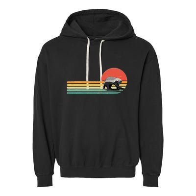 Honey Badger Retro Style Wild Animal Lover Zookeeper Garment-Dyed Fleece Hoodie