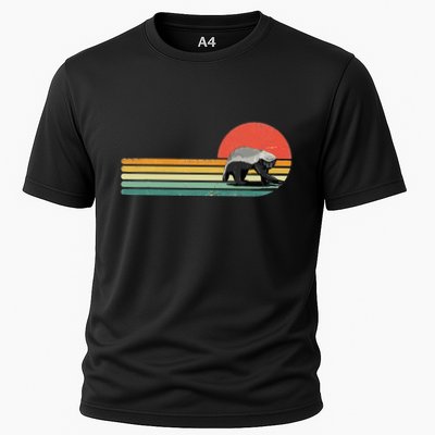 Honey Badger Retro Style Wild Animal Lover Zookeeper Performance Shirt