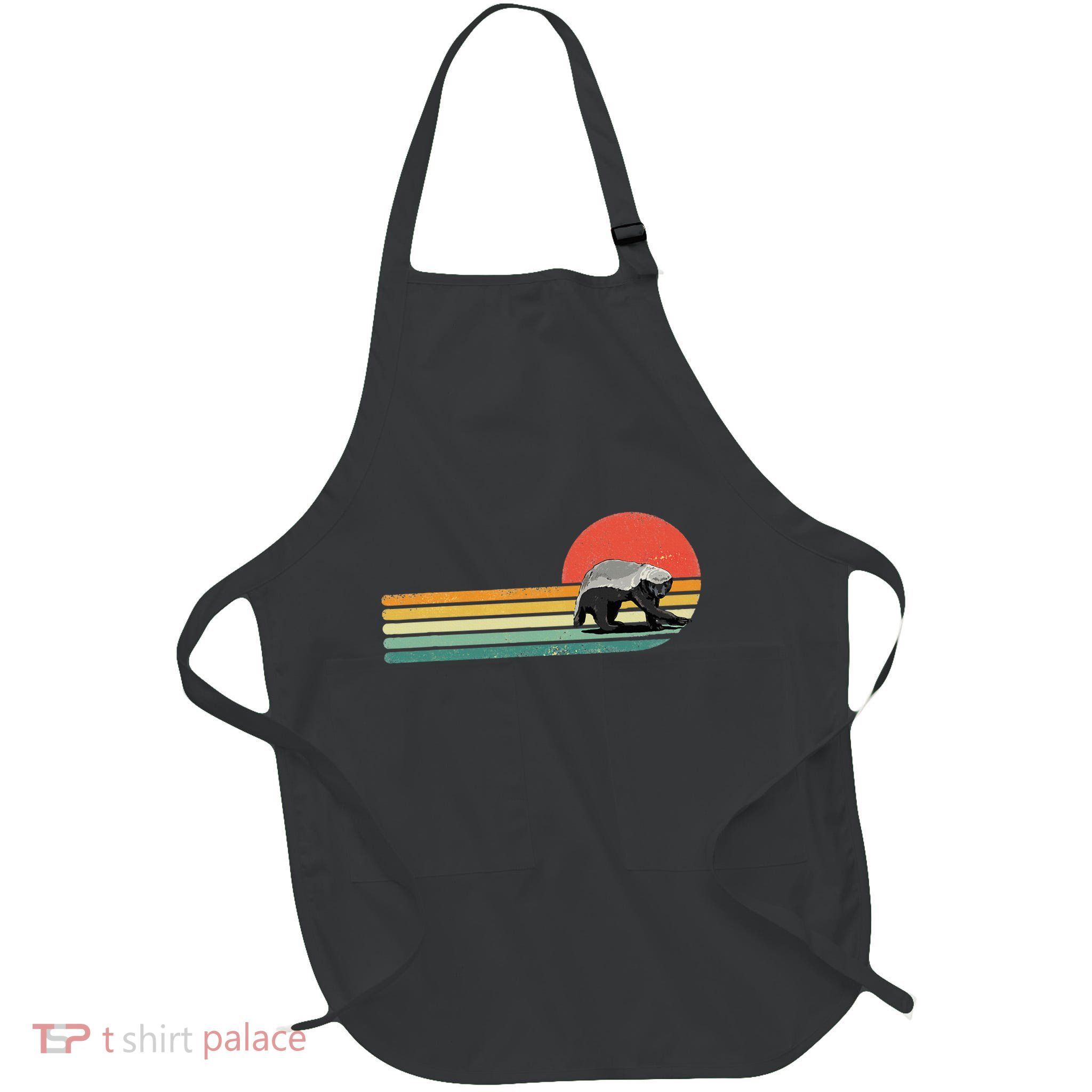 Honey Badger Retro Style Wild Animal Lover Zookeeper Apron