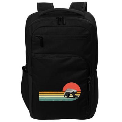 Honey Badger Retro Style Wild Animal Lover Zookeeper Impact Tech Backpack