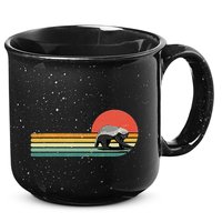 Honey Badger Retro Style Wild Animal Lover Zookeeper 15oz Campfire Ceramic Mug