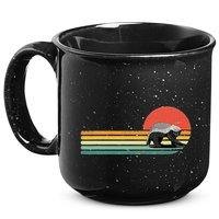 Honey Badger Retro Style Wild Animal Lover Zookeeper 15oz Campfire Ceramic Mug